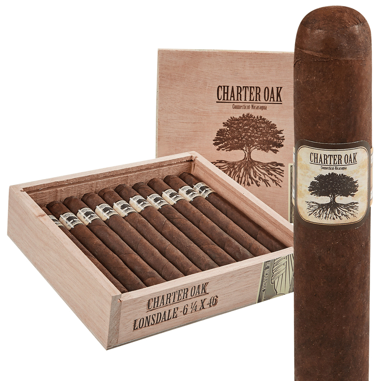 Foundation Charter Oak CT Broadleaf Lonsdale Box of 20